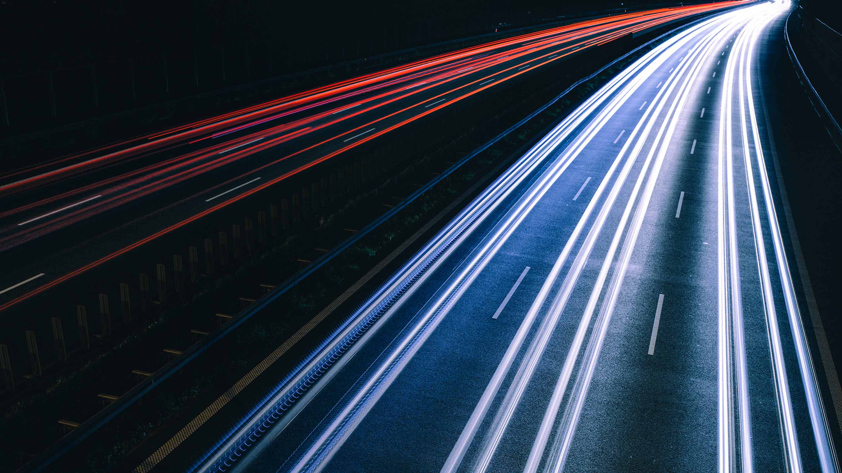 highway traffic long exposure shot